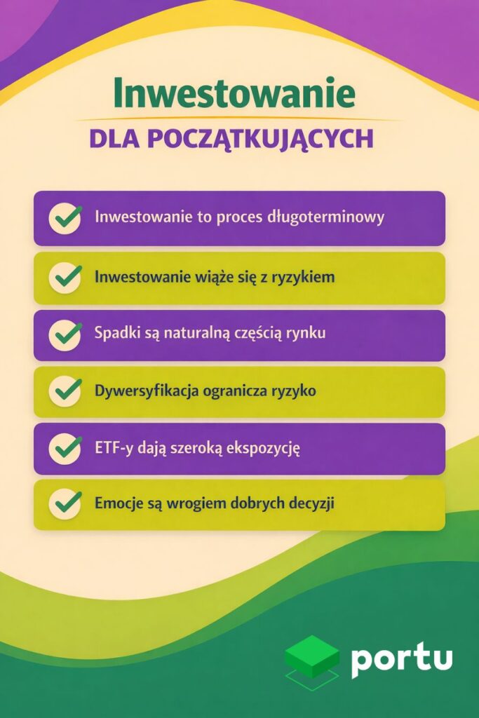 Inwestowanie dla początkujących - co należy wiedzieć infografika Portu